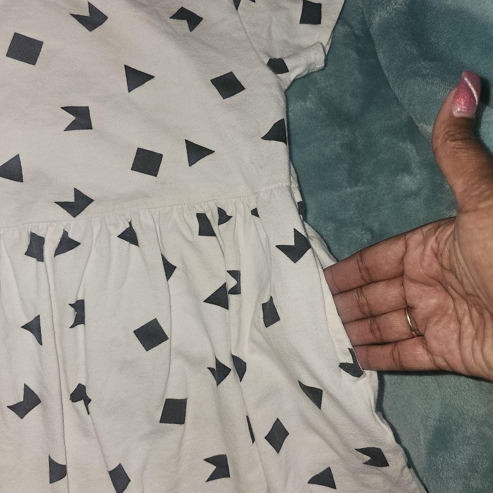Wonder Nation Black and White A-Line Dress Short Sleeve Casual - Picture 5 of 6